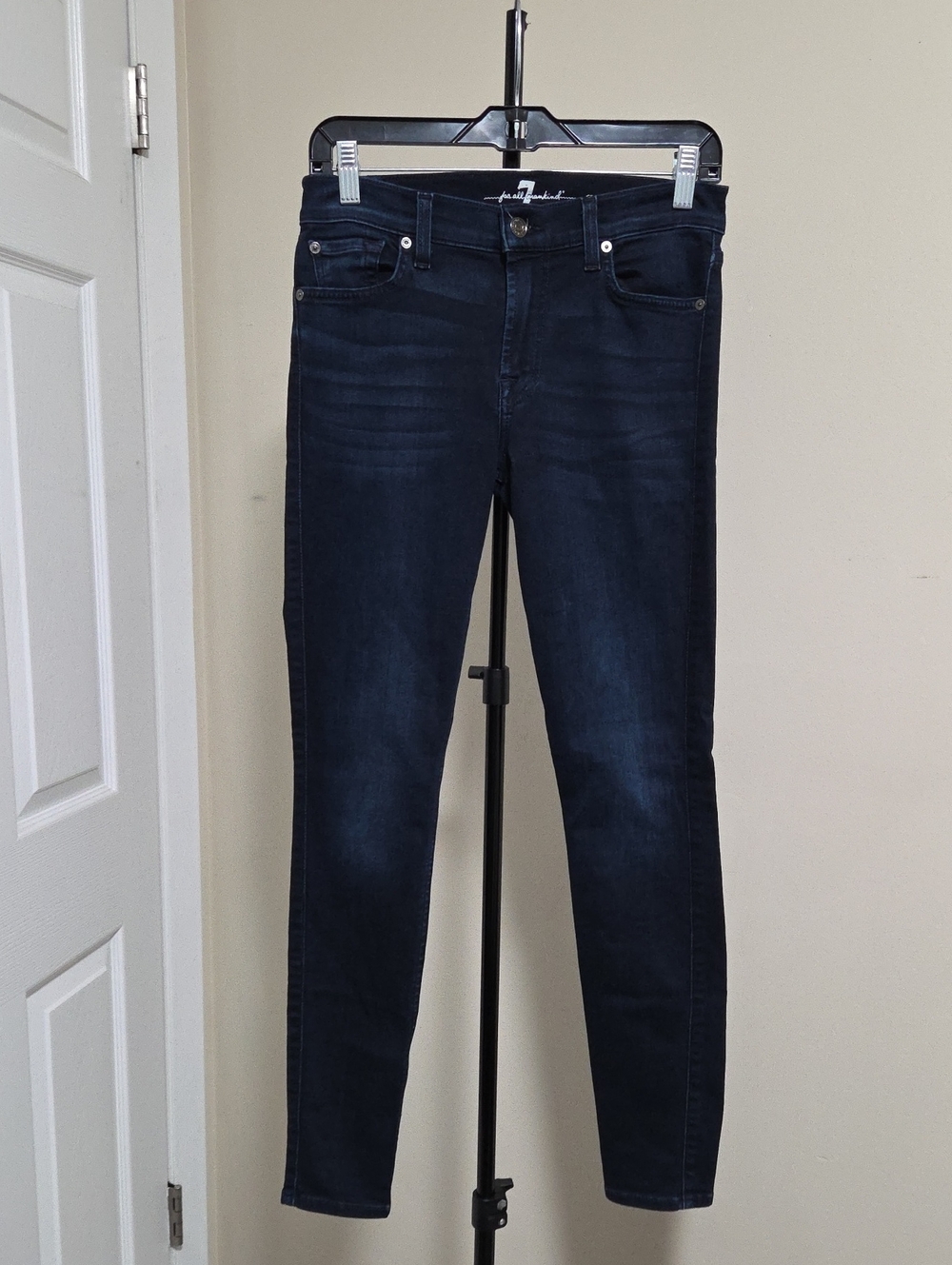 7 For All Mankind Dark Blue Skinny Jeans